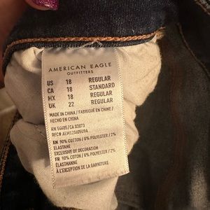 American Eagle next level stretch jeans, straight leg size 18, slightly worn